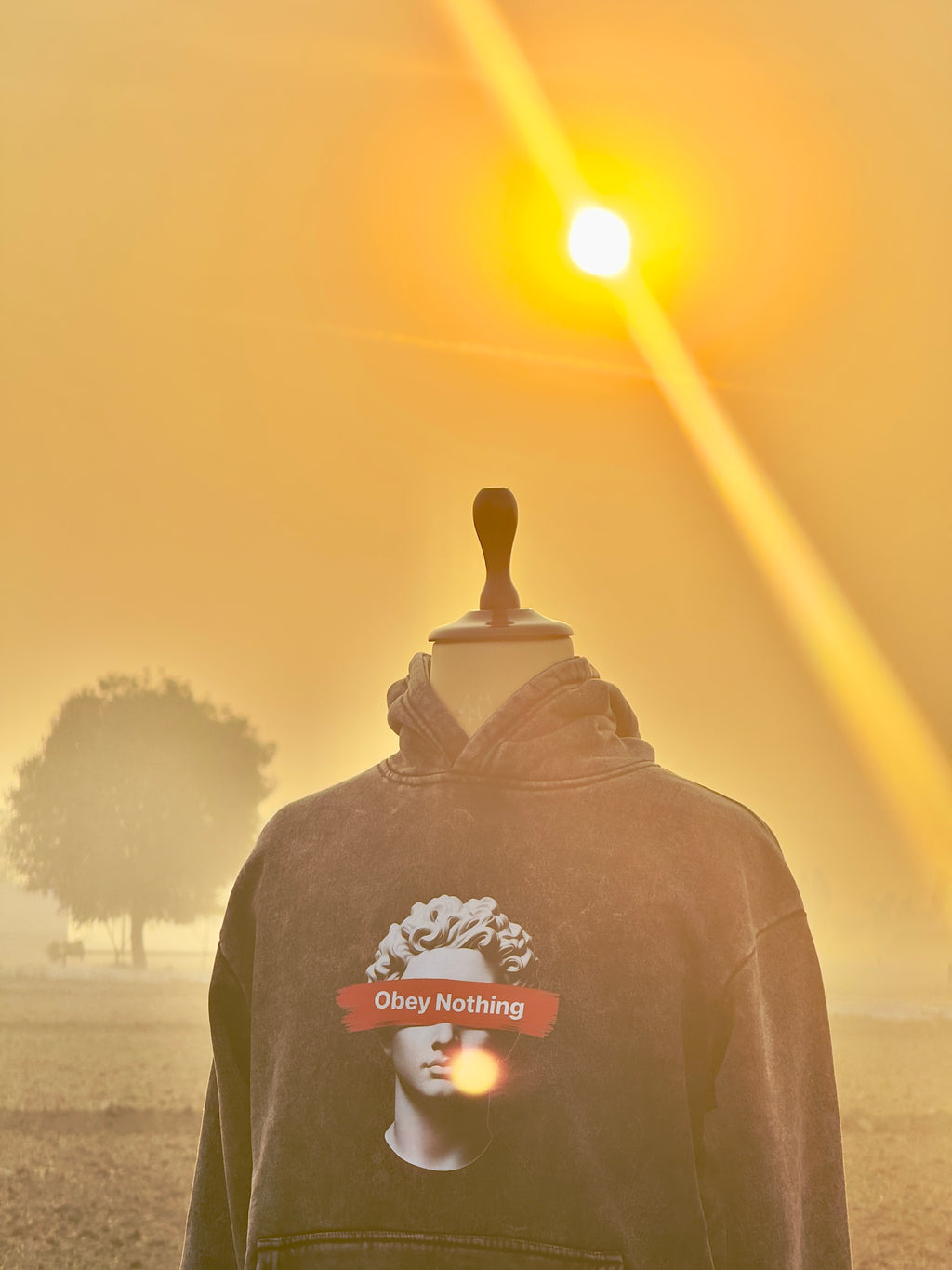 obey nothing acid wash hoodie