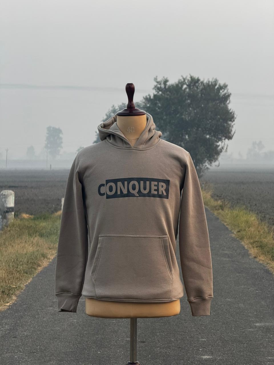 "conquer" hoodie
