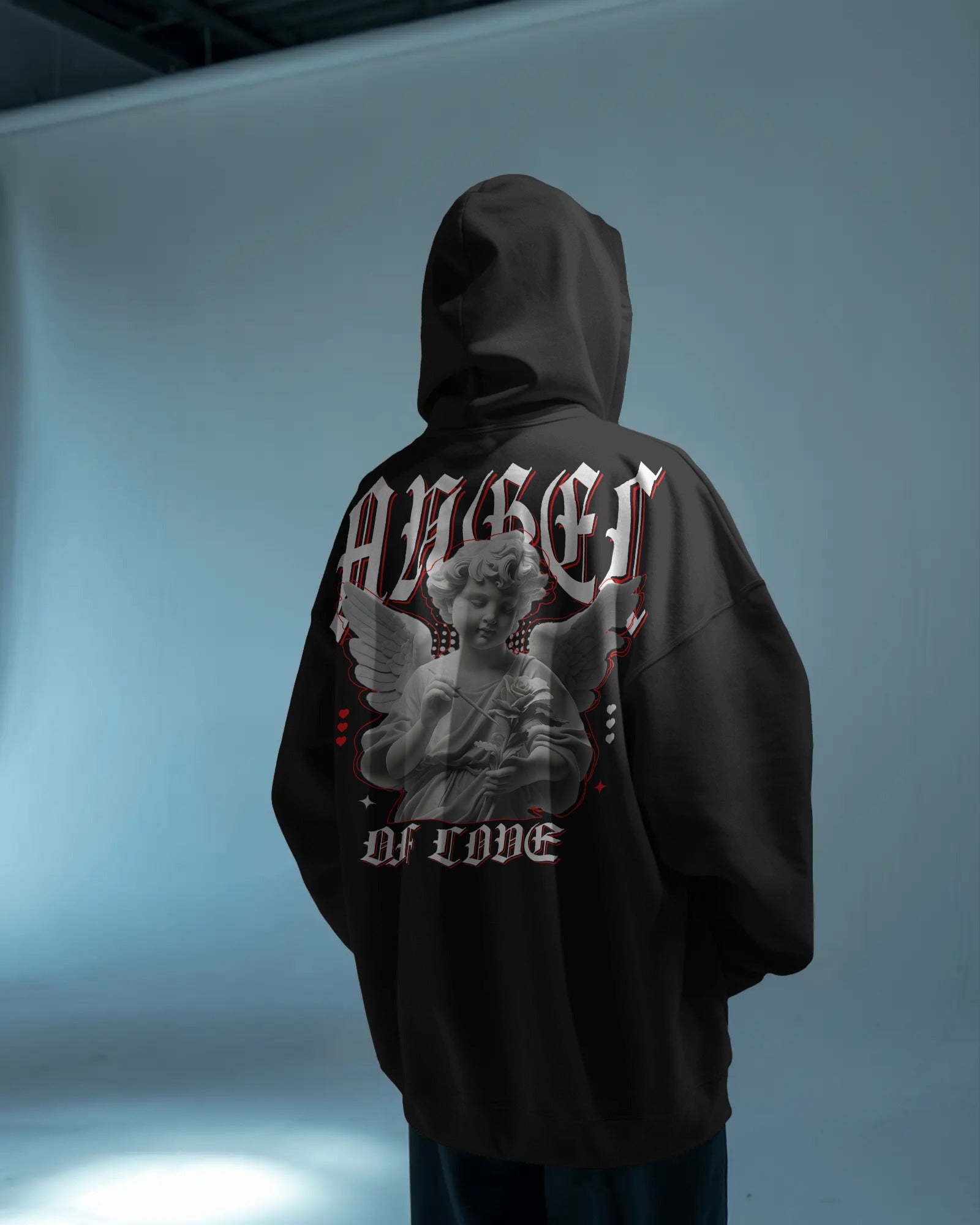 'ANGEL OF LOVE' BLACK HOODIE